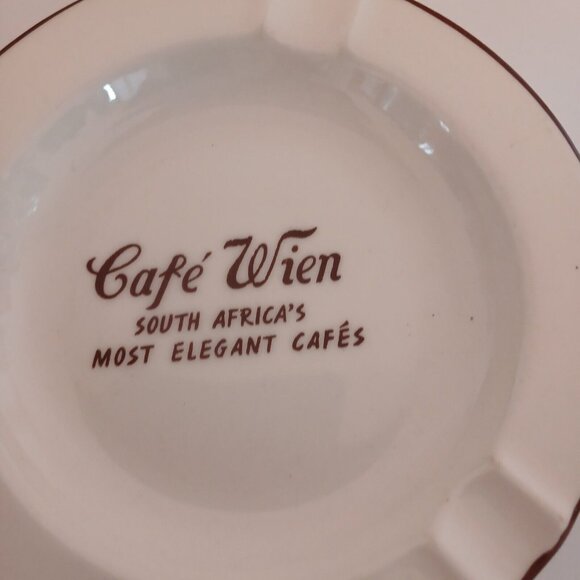 Cafe Wien South Africa Ashtray Continental China Vitreus Cigar Cigarret Vintage - Picture 9 of 11